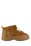 Moon Boot Luna Low Suede Beads Boots And Ankle Boots In Brown