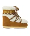 Moon Boot Caramel Suede  Shearling  In Brown