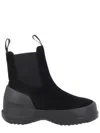 Moon Boot Luna Ankle Boots Elastic Side Panels In Black