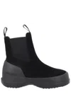 Moon Boot Luna Ankle Boots Elastic Side Panels In Black