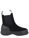 Moon Boot Luna Ankle Boots Elastic Side Panels In Black