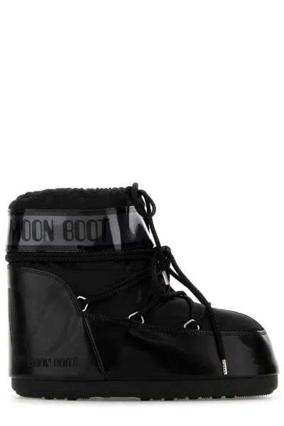 Moon Boot Classic Low Glance Lace In Schwarz