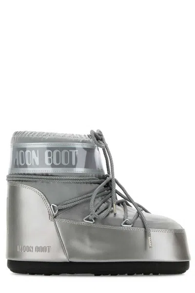 Moon Boot Icon Low Glance Boots In Silver