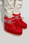 Moon Boot Icon Low Nylon Boot In Red, Women's At Urban Outfitters