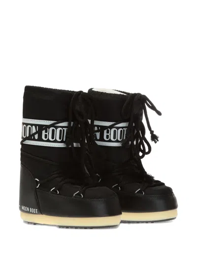 Moon Boot Kids' Classic Nylon Snow Boots In Black