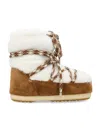 Moon Boot Luna Low Shearling And Suede Snow Boots In Multi