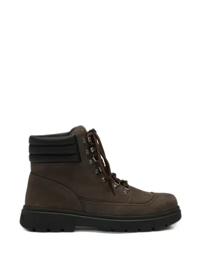 Moon Boot Combat Boot Dark Brown Nubuck