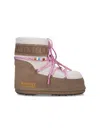 Moon Boot Guest In Residence Suede Beaded High Boots In Multi