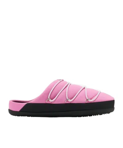 Moon Boot Elastic-band Slippers In Pink