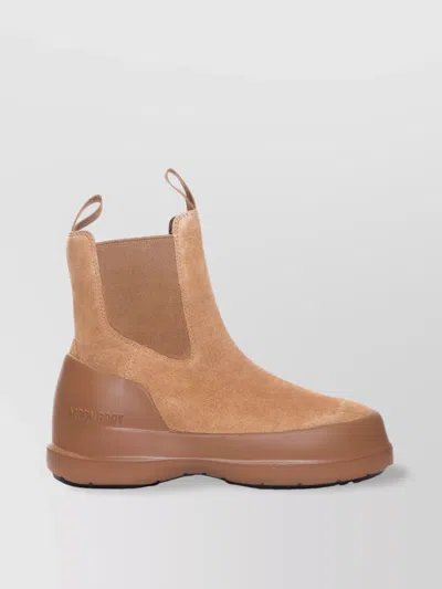 Moon Boot Elasticized Suede Ankle Boots