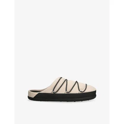 Moon Boot Ens  Soft Woven Slippers In Brown