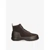 Moon Boot Brown Suede Mezzaluna Sneakers In Brown