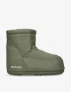 Moon Boot Khaki Icon Low Rubber Boots In Khaki/olive