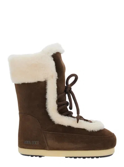 Moon Boot Evc Fairy Mini Ankle Boots With Tech Fabric And Rubber Sole In Animal Print