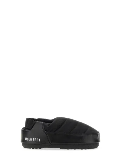 Moon Boot Evolution Sandal With Non-slip Rubber Sole In Black