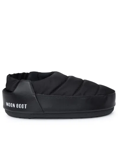 Moon Boot Evolution Sandals In Black Nylon In Nero
