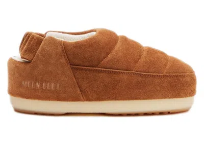 Pre-owned Moon Boot Evolution Suede Sandal Sneakers In Tan/brown