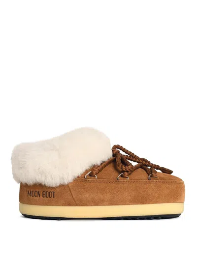 Moon Boot Evx Suede Ankle Boots In Brown