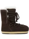 Moon Boot Evx Lace-up Shearling Boots In Brown
