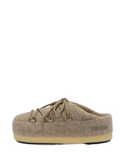 Moon Boot Evx Mule Beige Felt In Neutral