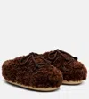 Moon Boot Evx Shearling Lace-up Mules In Brown