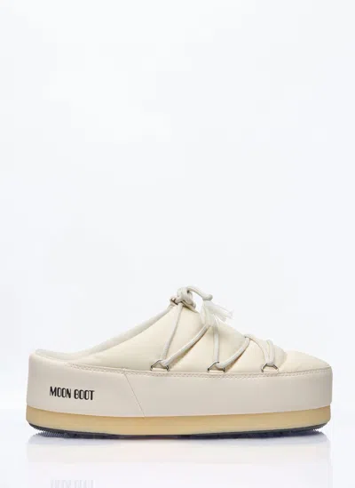 Moon Boot Evx Nylon Mules In Beige