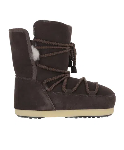 Moon Boot Evx Shearling Boots In Brown