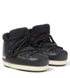 Moon Boot Icon Logo-print Round-toe Boots In Black