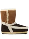 Moon Boot Evx Suede Shearling Boots In Brown