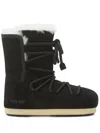 Moon Boot Evx Suede Shearling Lace-up Boots In Black