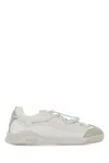 Moon Boot White Fabric Moonlight Sneakers In Black