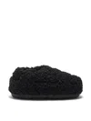 Moon Boot Faux Curly Logo Band Sandals In Black