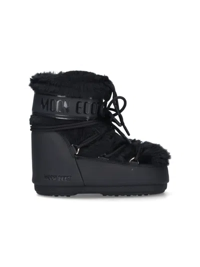 MOON BOOT FAUX FUR ANKLE BOOTS "ICON LOW"