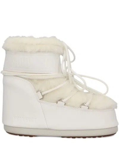 Moon Boot Womens Polyvinyl Cold Weather Ankle Boots In White