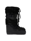 Moon Boot Faux Fur Snow Boots In 黑色