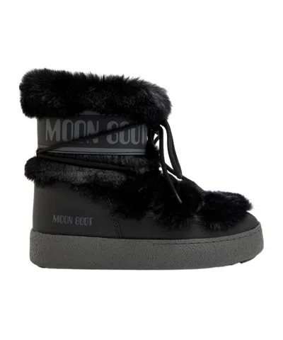 Moon Boot Faux-fur Snow Boots In Black