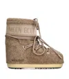 Moon Boot Felt Icon Low Ankle Boots In Beige