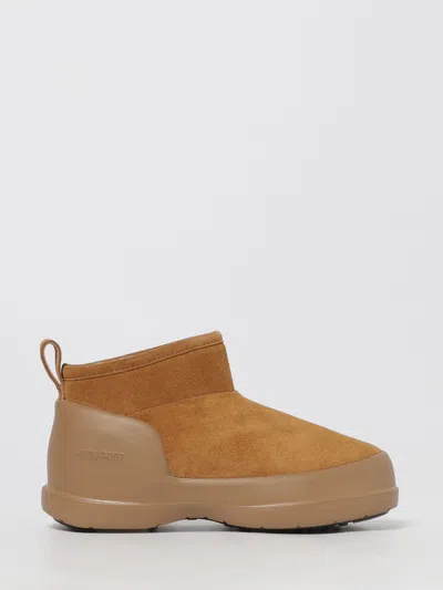 Moon Boot Flat Ankle Boot  Woman Color Beige In Brown