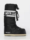 Moon Boot Flat Ankle Boot  Woman Color Black In Animal Print