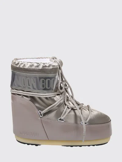 Moon Boot Flat Ankle Boot  Woman Color Grey In Gray