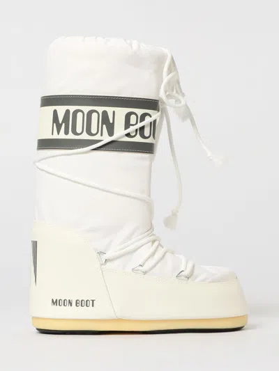 Moon Boot Flat Ankle Boot  Woman Color White In Red