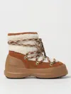 Moon Boot Flat Ankle Boots  Woman Color Brown In Braun