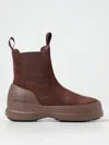 Moon Boot Flat Ankle Boots  Woman Color Brown In Braun