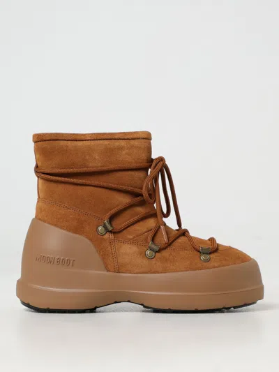 MOON BOOT FLAT ANKLE BOOTS MOON BOOT WOMAN COLOR BROWN,G18785032