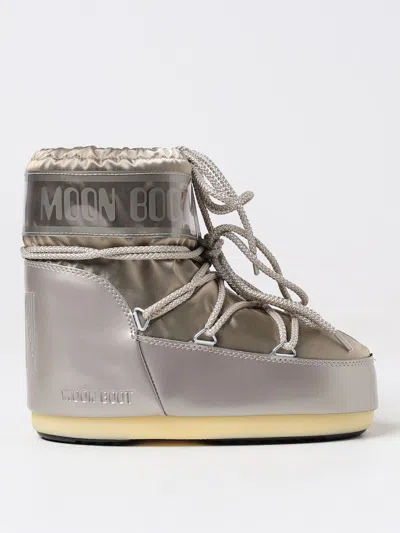 Moon Boot Flat Ankle Boots  Woman Color Gold In Gold