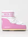 Moon Boot Flat Ankle Boots  Woman Color Multicolor In Pink