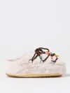 Moon Boot Women's Beaded Faux Fur Slippers In Cream