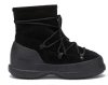 Moon Boot Luna Black Ankle Boots With Laces In Suede And Tech Fabric Woman In Black
