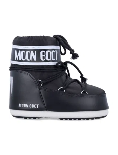 Moon Boot Flat Shoes Black In Animal Print