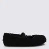 Moon Boot Soft Shearling Flat Ballerina Shoes In Black